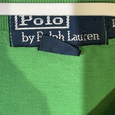 Ralph Lauren Polo Shirt Mens Large Green Pink Pony Embroidered Short Sleeve - Thumbnail 8