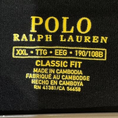 Polo Ralph Lauren Shirt Mens 2XL Black Classic Fit Long Sleeve Crewneck Pony Tee - Thumbnail 8