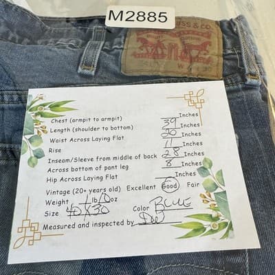 Levis 541 Jeans Mens 40x30 Blue Stretch Denim Athletic Fit Mid Rise Tapered - Thumbnail 9