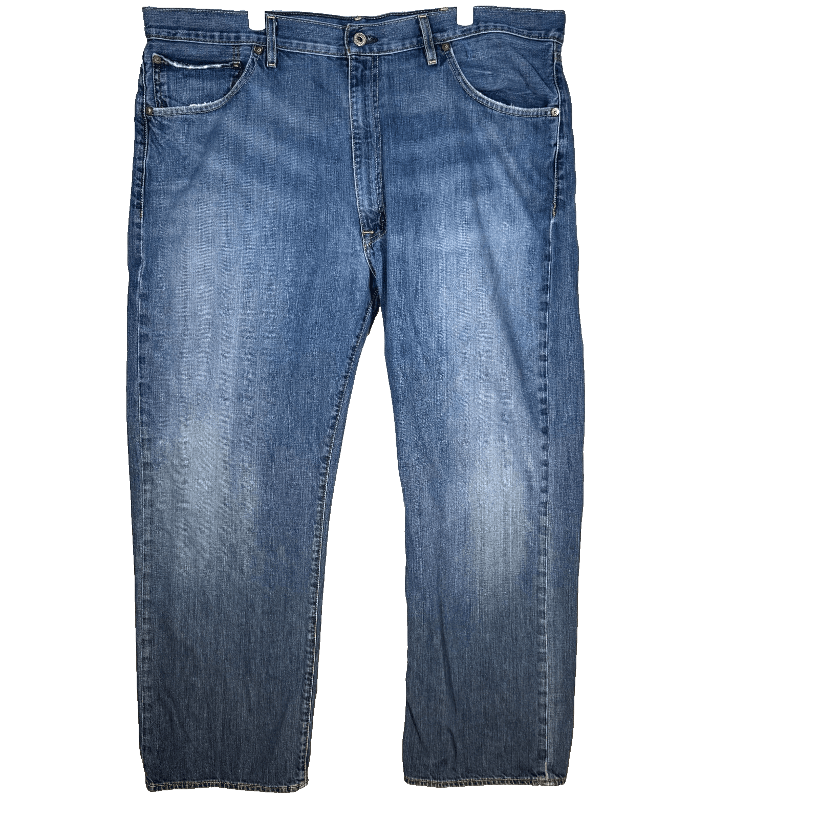 Ralph Lauren Mens Jeans 42X32 Blue Denim High-Rise Original Fit Straight Zip Fly - Image 1