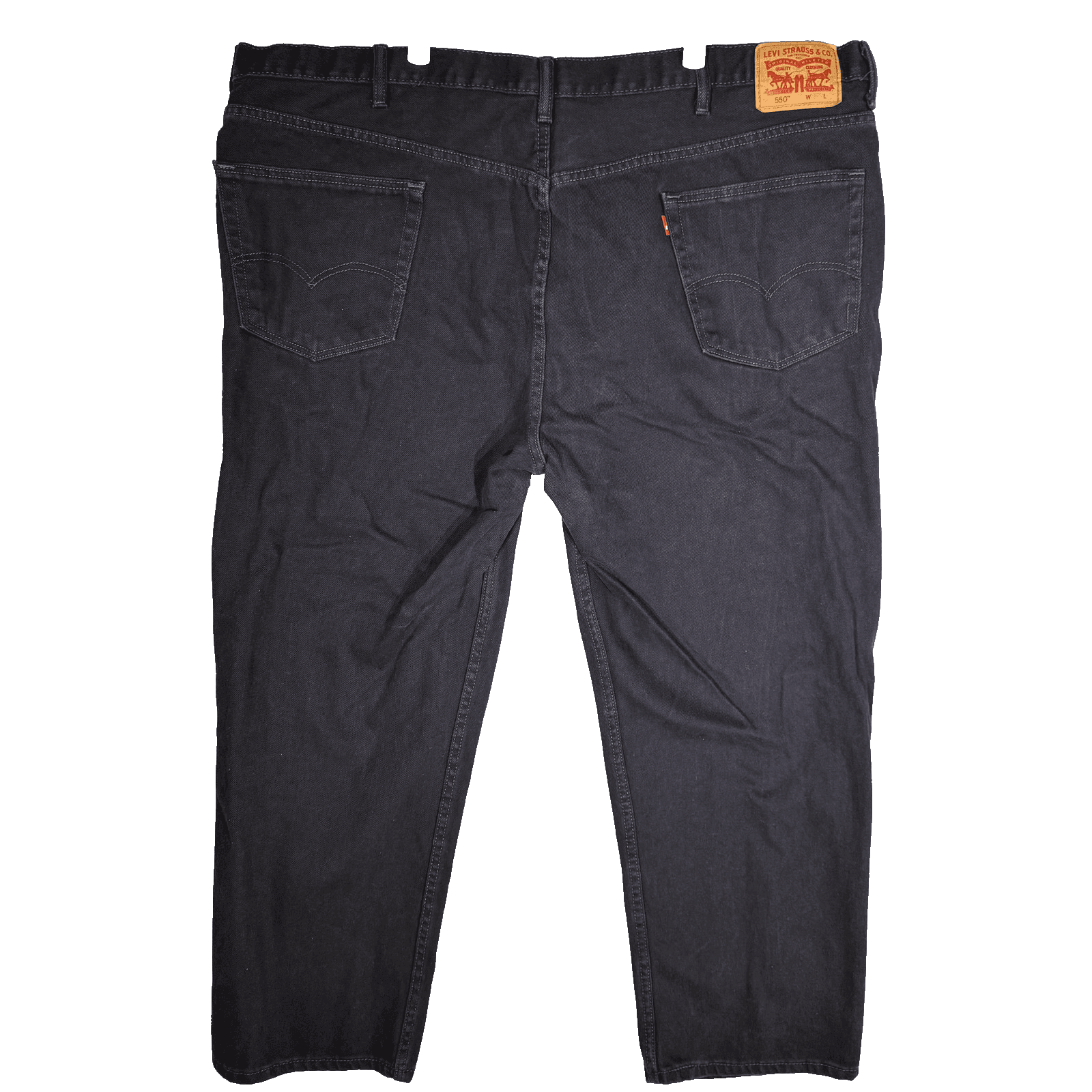 Levis 550 Jeans Mens 50x30 Black Relaxed Fit Tapered Leg Denim Pants 100% Cotton - Thumbnail 2