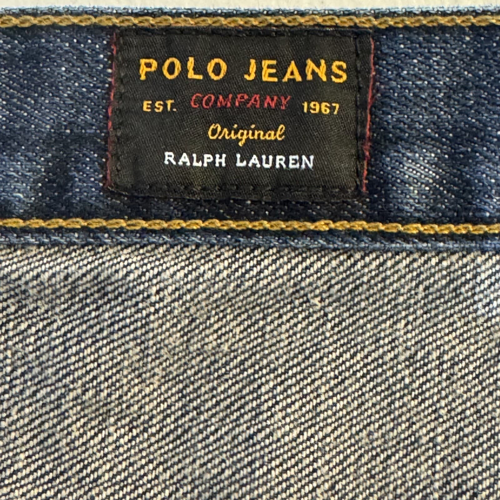 Ralph Lauren Polo Jeans Mens 36 X 32 Blue Denim High-Rise Straight Leg Zip Fly - Thumbnail 5