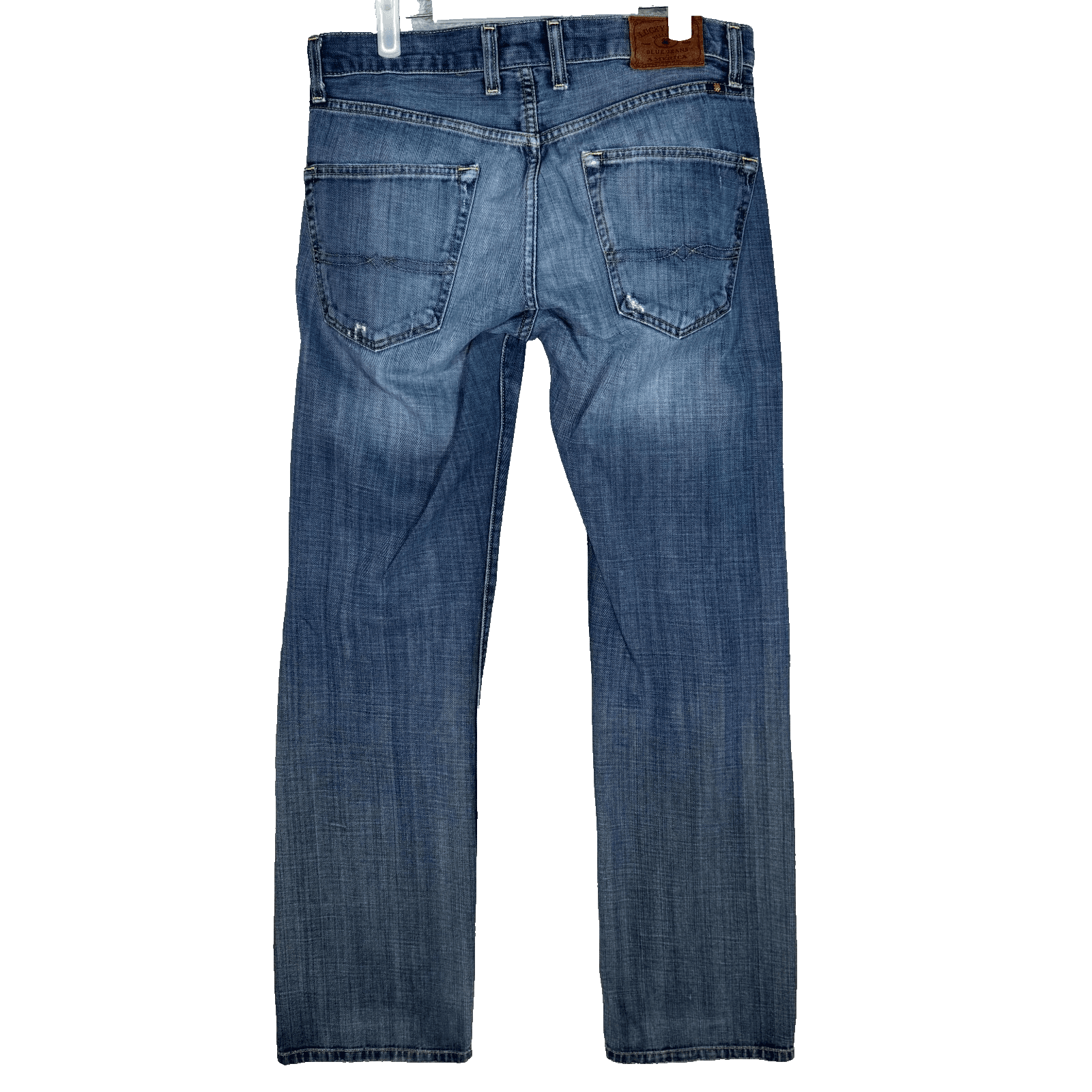 Lucky Brand 221 Mens Jeans 38X32 Black Denim Stretch Mid-Rise Straight Leg Zip - Thumbnail 2