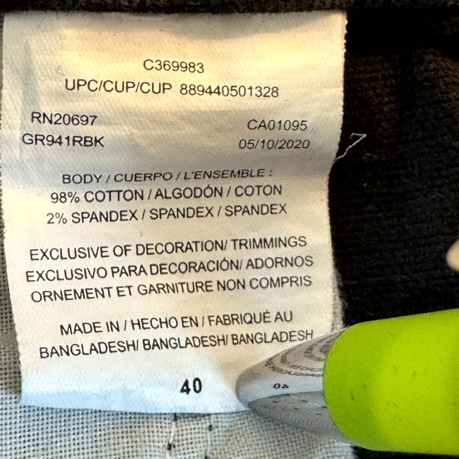 Genuine Dickies Men Carpenter Shorts 40 Black Stretch High-Rise Flat Front - Thumbnail 4