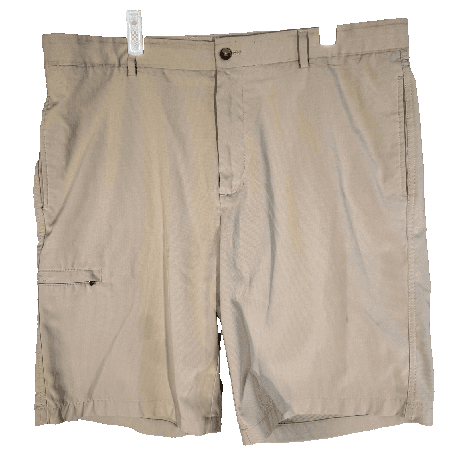 Greg Norman Mens Golf Shorts 38 Beige Stretch Mid-Rise Flat Front Classic - Image 1