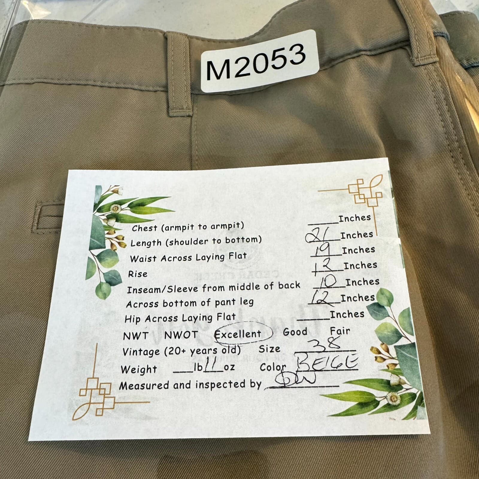 PGA Tour Men's Golf Shorts 38 Beige Mid-Rise Flat Front Cargo Pockets - Thumbnail 5