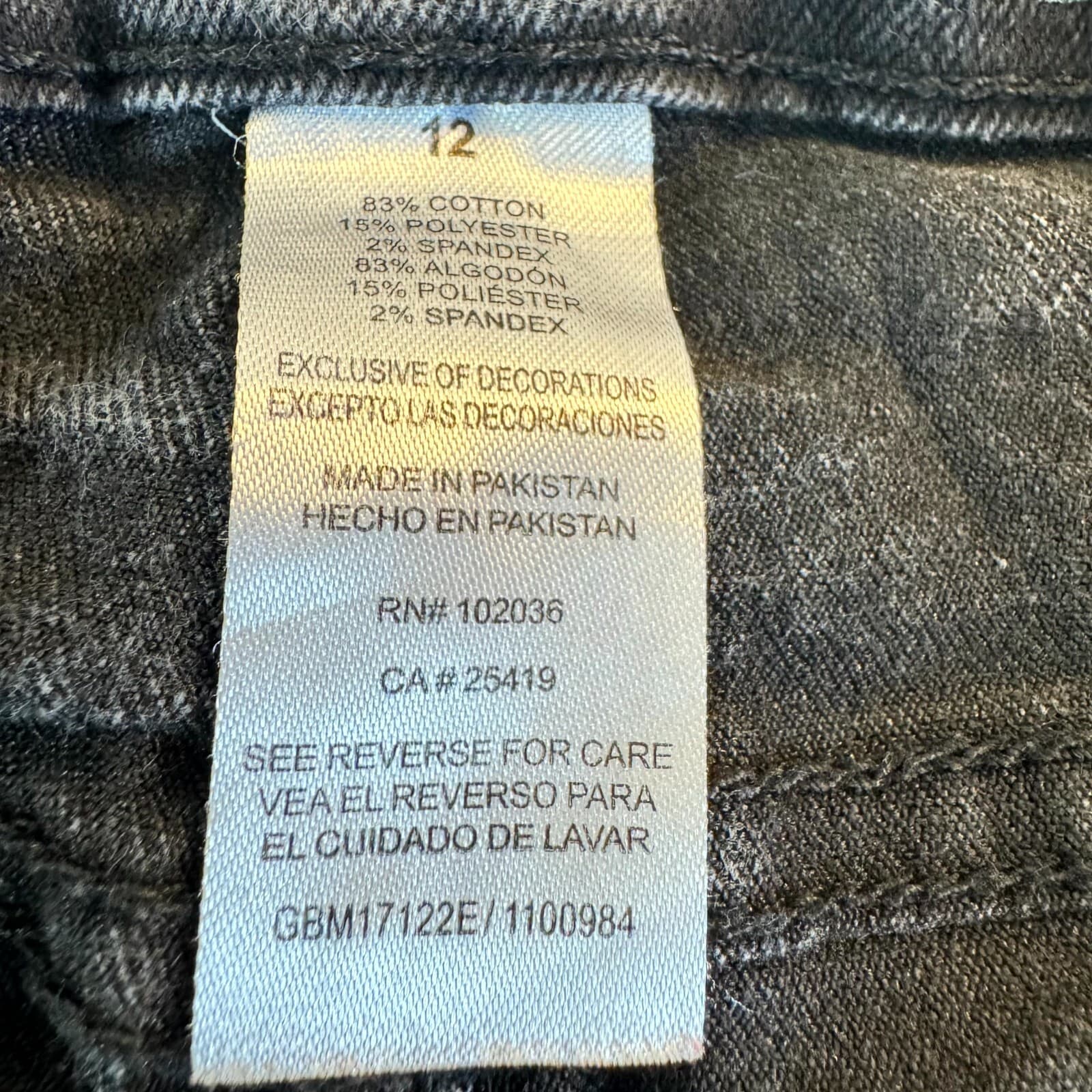 Guess Women's Jeans Size 12 Black Denim Mid Rise Straight Leg Dark Wash - Thumbnail 7