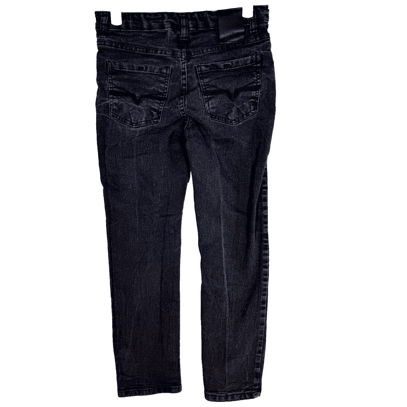 Guess Women's Jeans Size 12 Black Denim Mid Rise Straight Leg Dark Wash - Thumbnail 2