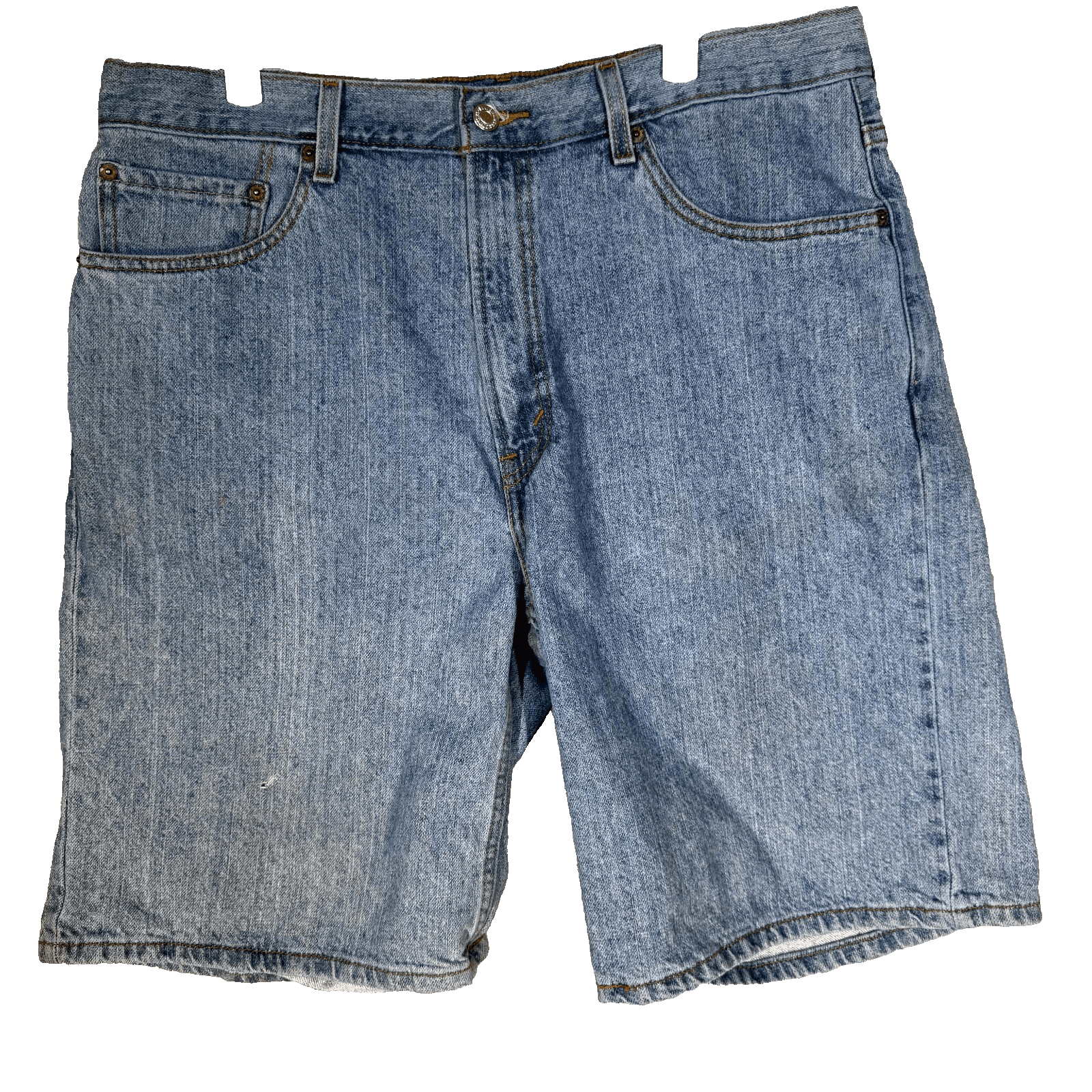 Levi's 550 Mens Shorts 36 Blue Denim Relaxed Fit High-Rise Flat Front M2045 - Image 1