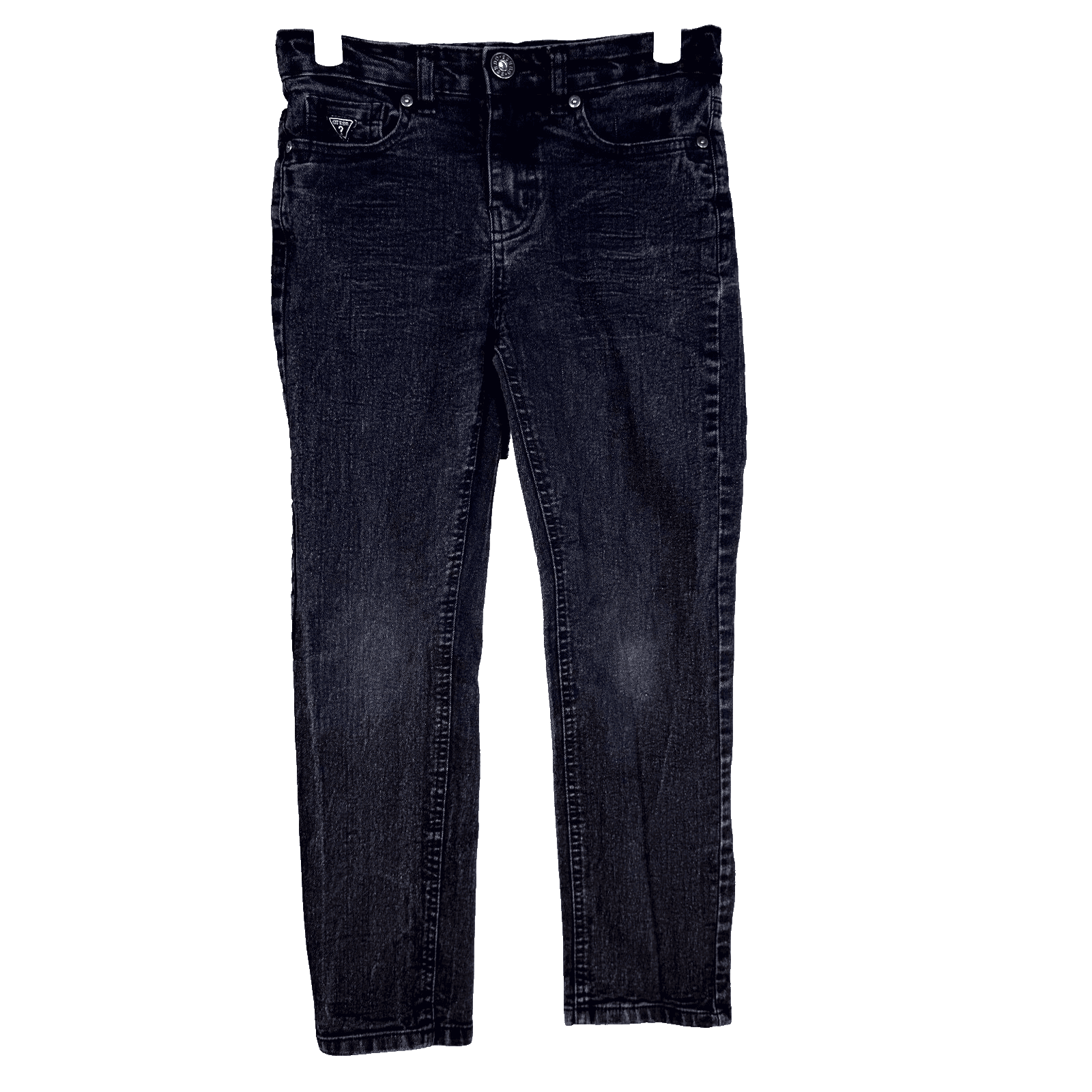 Guess Women's Jeans Size 12 Black Denim Mid Rise Straight Leg Dark Wash - Image 1