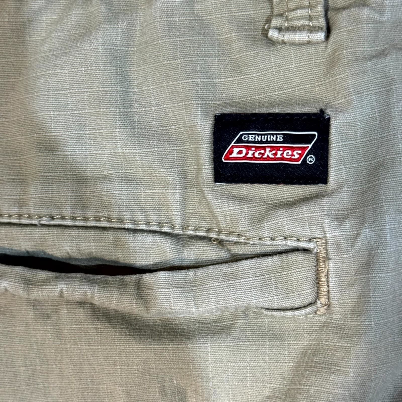 Genuine Dickies Mens Ripstop Shorts Mens 34 Beige Stretch Flex Multi-Use - Thumbnail 3