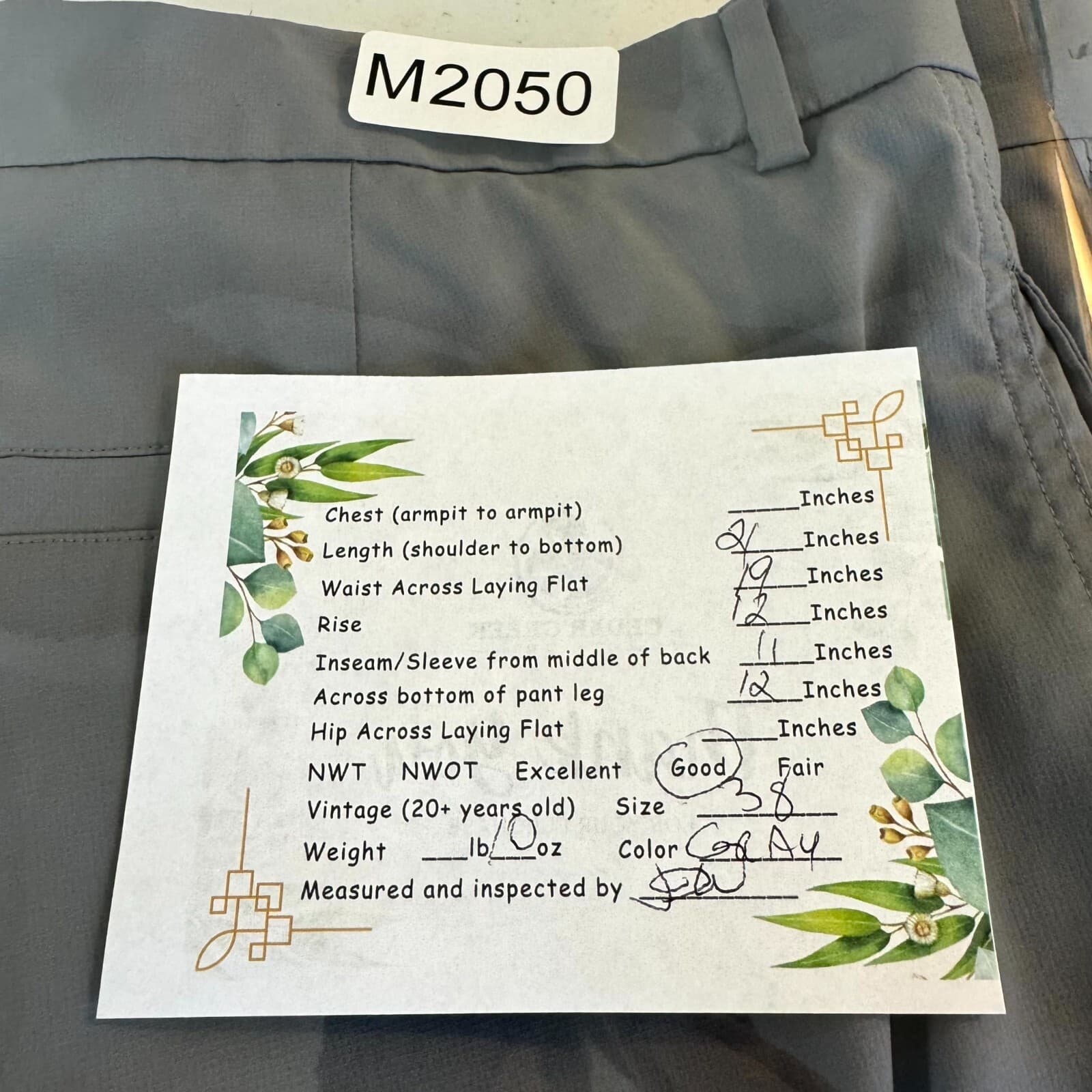 Greg Norman Mens Golf Shorts 38 Gray Stretch Mid-Rise Flat Front Classic - Thumbnail 7