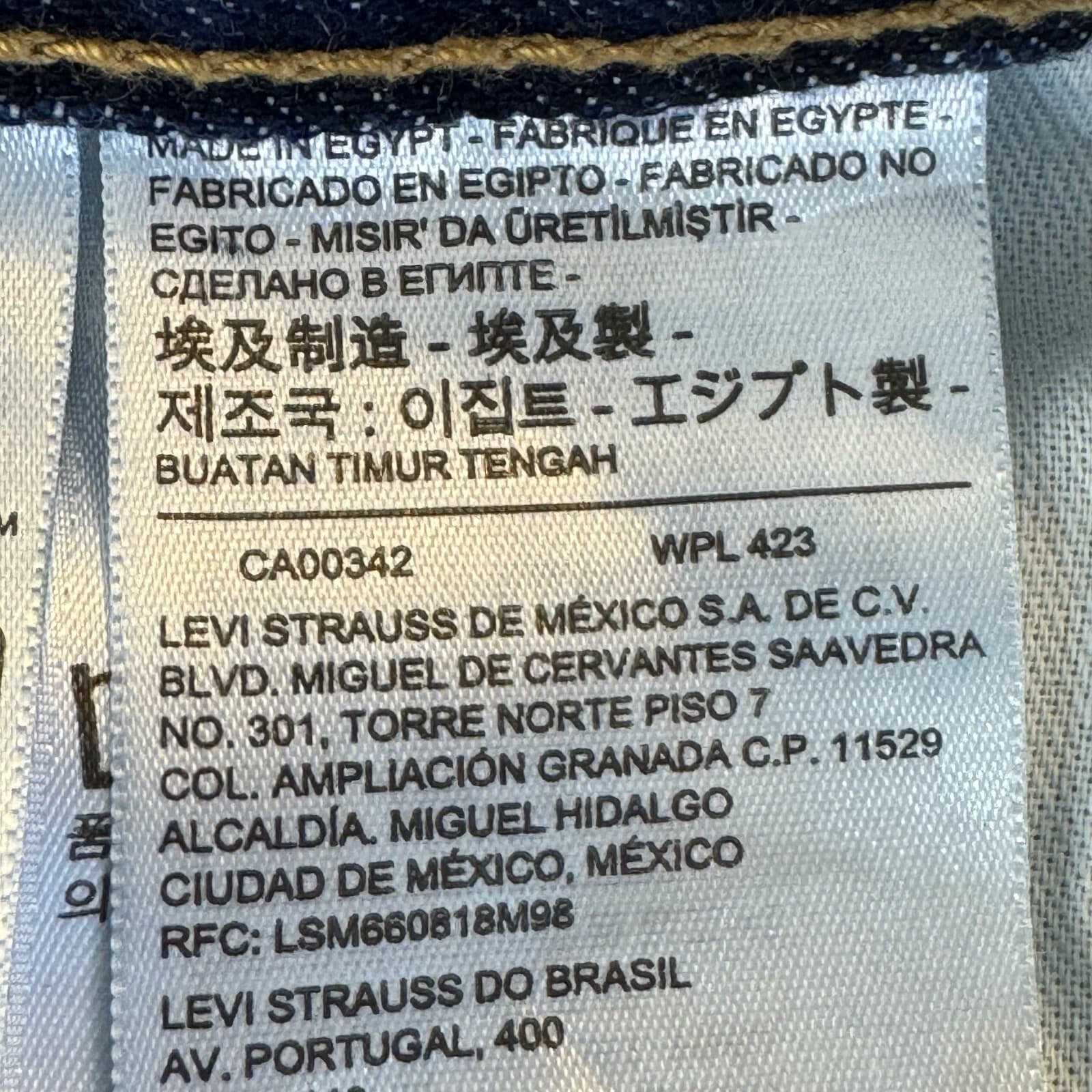 Levi's 569 Men's Shorts 42 Blue Denim Cotton High-Rise Loose Fit Straight - Thumbnail 4