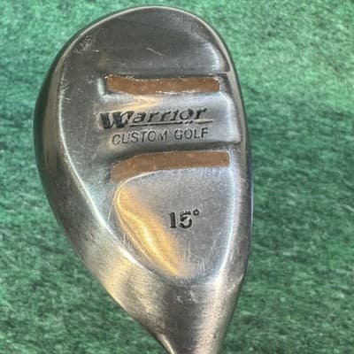 Warrior Custom Golf 3 Wood 15° Mens RH Stiff Steel Stainless Silver Golf Club - Image 1