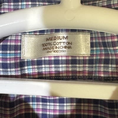 Peter Millar Crown Ease Shirt Mens Medium Blue Check Long Sleeve Button Down - Thumbnail 7