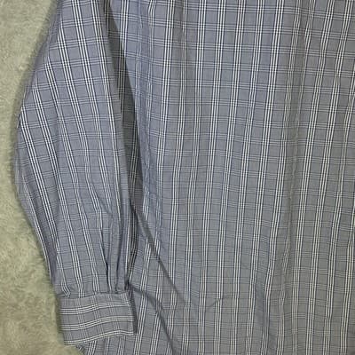 Peter Millar Shirt Mens Large Blue Plaid Cotton Dress Button Down Long Sleeve - Thumbnail 9