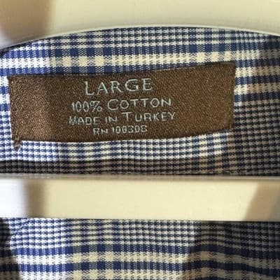 Peter Millar Shirt Mens Large Blue Plaid Cotton Dress Button Down Long Sleeve - Thumbnail 7