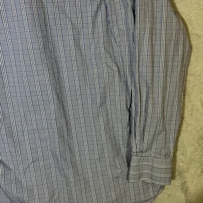 Peter Millar Shirt Mens Large Blue Plaid Cotton Dress Button Down Long Sleeve - Thumbnail 11