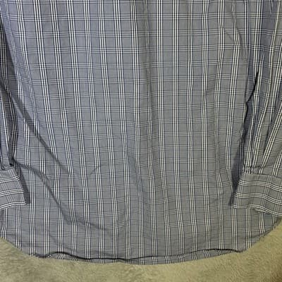 Peter Millar Shirt Mens Large Blue Plaid Cotton Dress Button Down Long Sleeve - Thumbnail 12