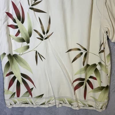 Tommy Bahama Shirt Mens 2XL Yellow Silk Bamboo Floral Hawaiian Camp Button Up - Thumbnail 11