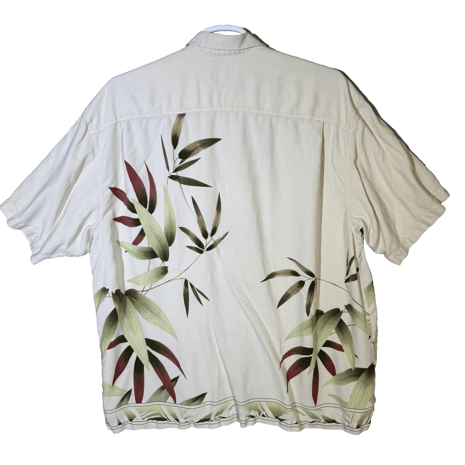 Tommy Bahama Shirt Mens 2XL Yellow Silk Bamboo Floral Hawaiian Camp Button Up - Thumbnail 2