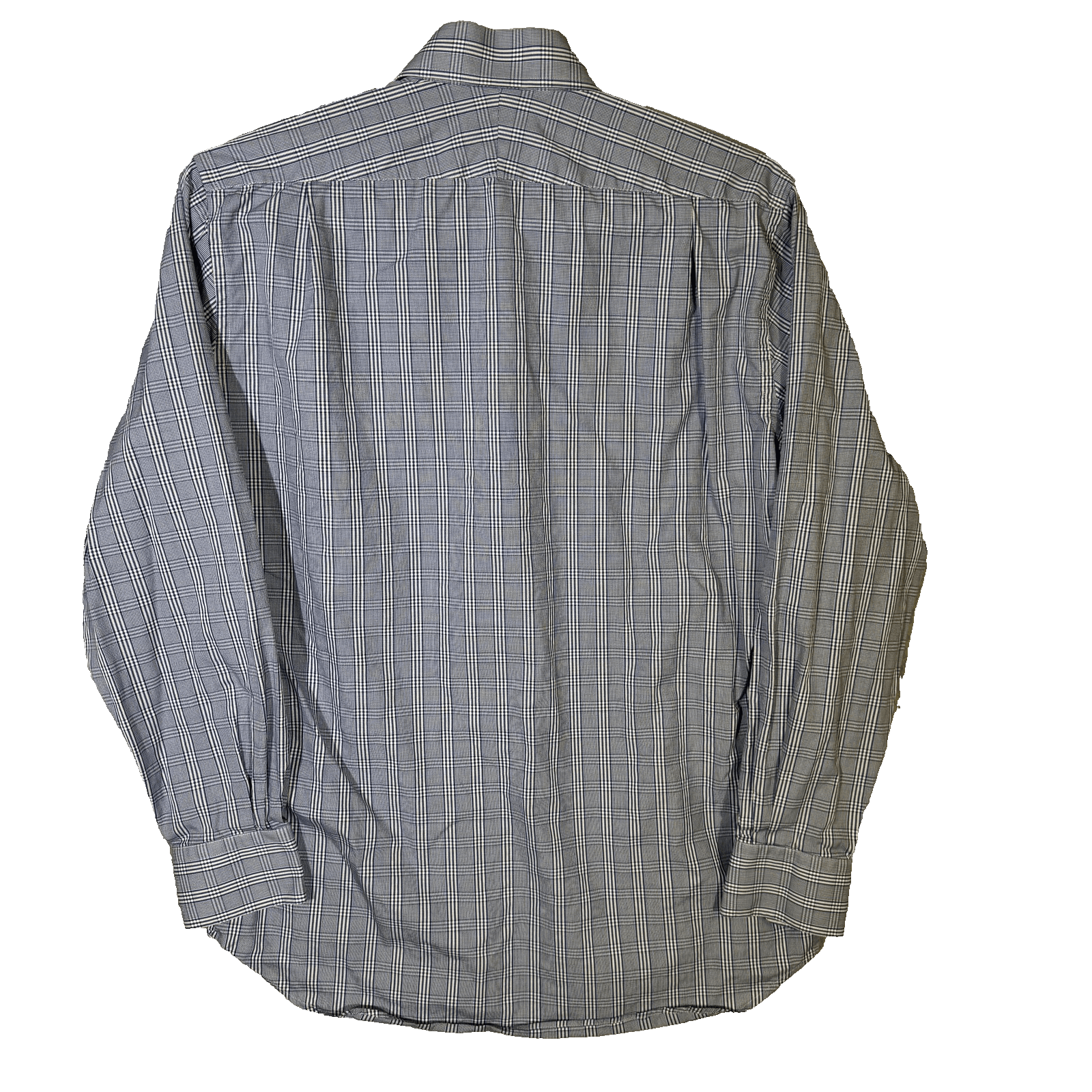 Peter Millar Shirt Mens Large Blue Plaid Cotton Dress Button Down Long Sleeve - Thumbnail 2