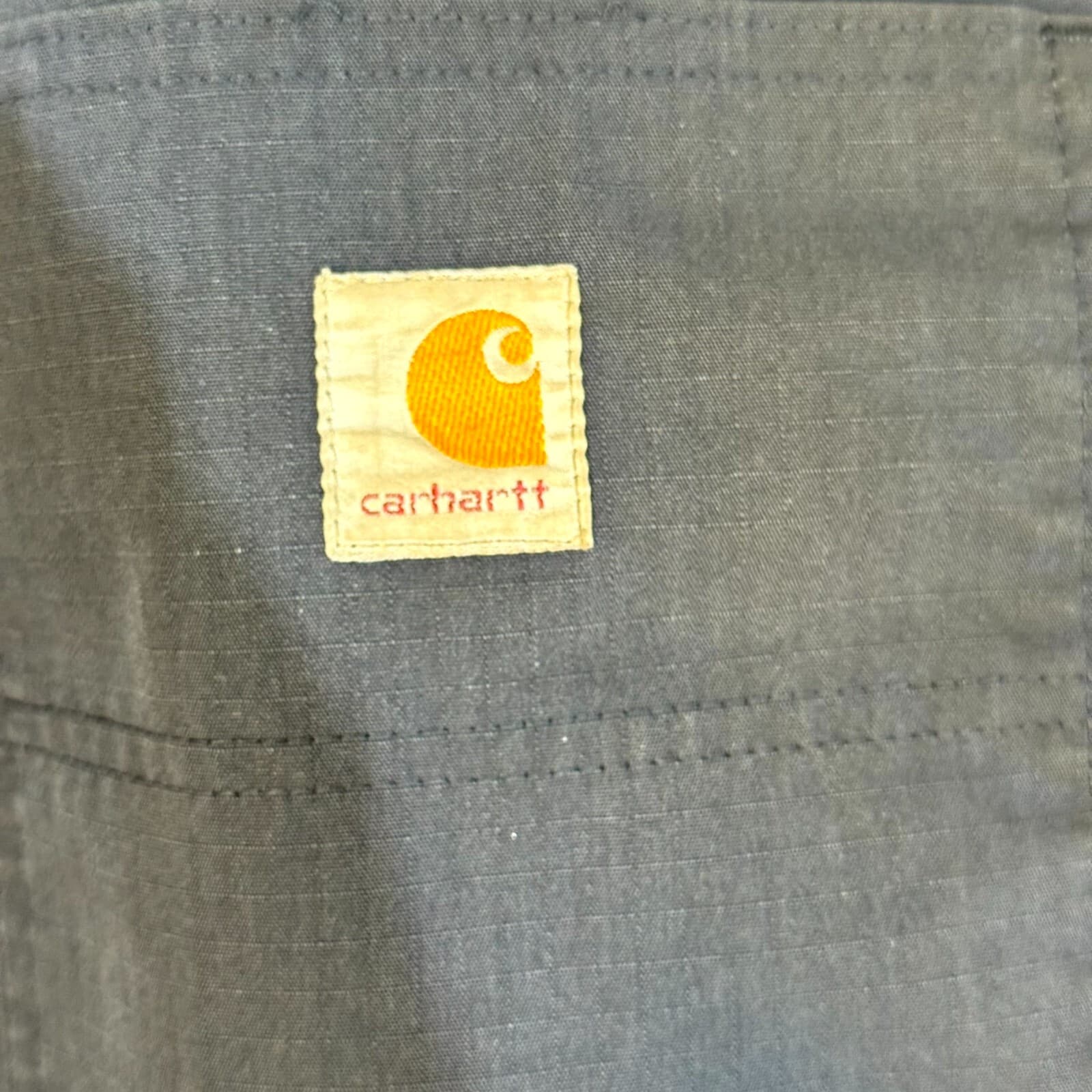 Carhartt Carpenter Pants Mens 36x30 Navy Ripstop Relaxed Fit Work - Thumbnail 5