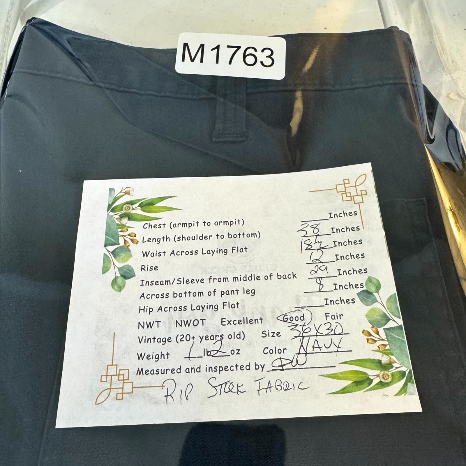 Carhartt Carpenter Pants Mens 36x30 Navy Ripstop Relaxed Fit Work - Thumbnail 8