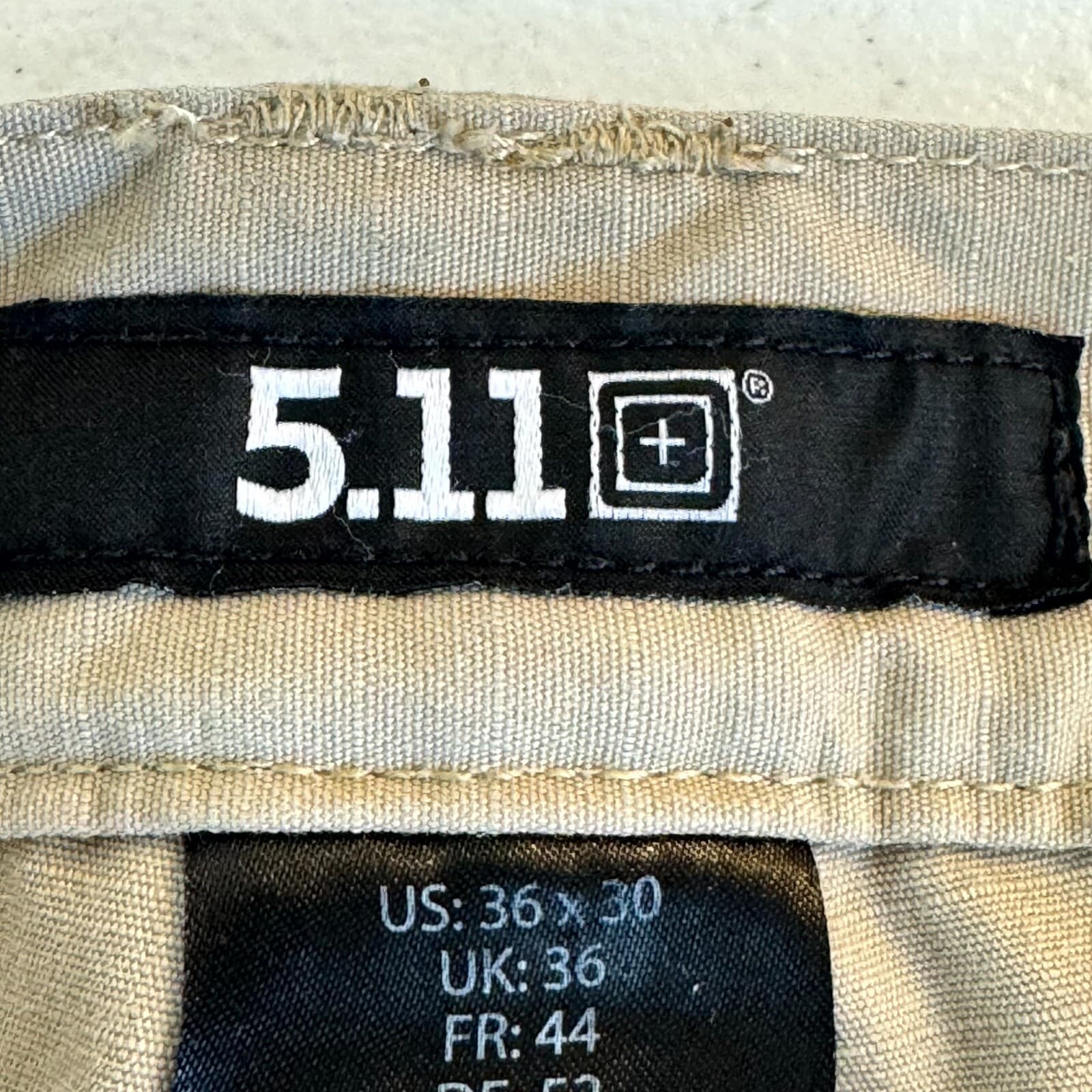 5.11 Tactical Cargo Pants Mens 36x30 Beige Ripstop Outdoor Utility Work Dbl Knee - Thumbnail 4