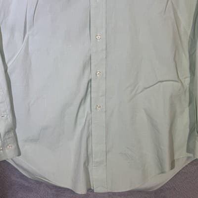 Ralph Lauren Shirt Mens Medium Green Classic Fit Button Down Long Sleeve Pony - Thumbnail 6