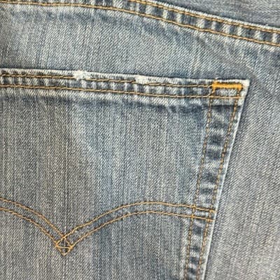 Levis 559 Jeans Mens 44x30 Blue Denim Relaxed Straight Fit Zip Fly 5 Pocket - Thumbnail 3