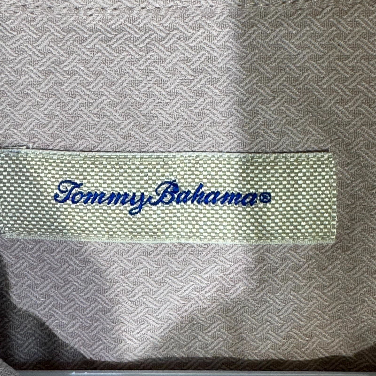 Tommy Bahama Shirt Mens Large Silk Blend Short Sleeve Pink Button Up - Thumbnail 7