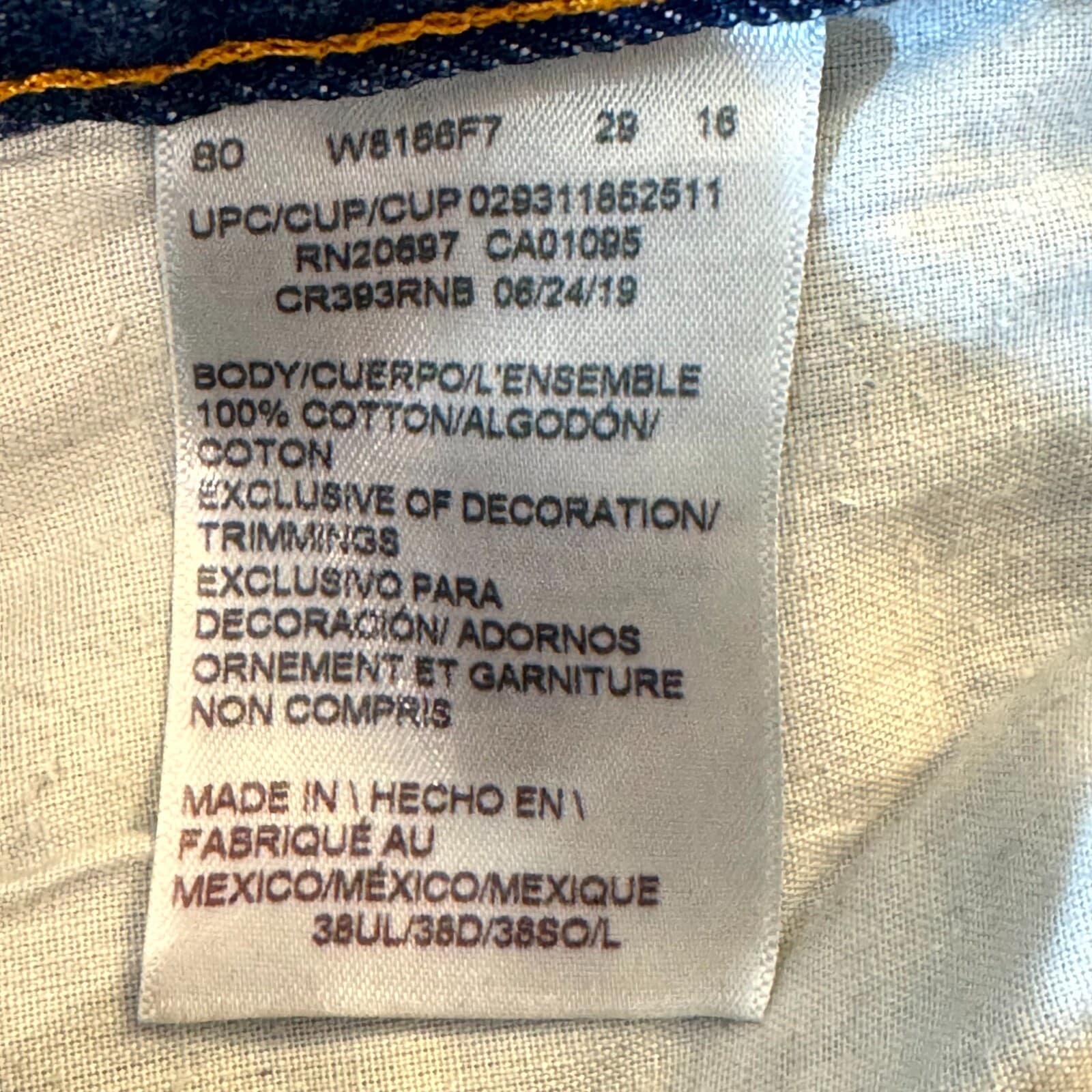 Dickies Industrial Jeans Mens 38xUL Blue Denim Relaxed Fit Straight Leg - Thumbnail 10