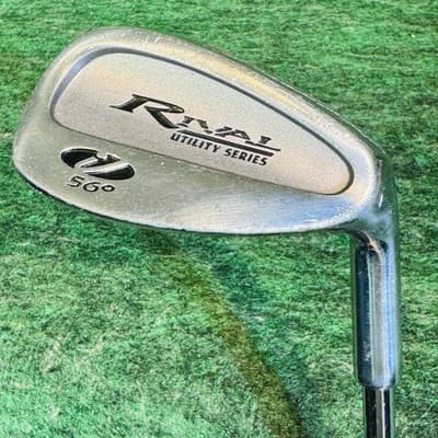 Rival Utility Series 56° Sand Wedge Mens RH 35.5 In Steel Silver Golf Club - Image 1
