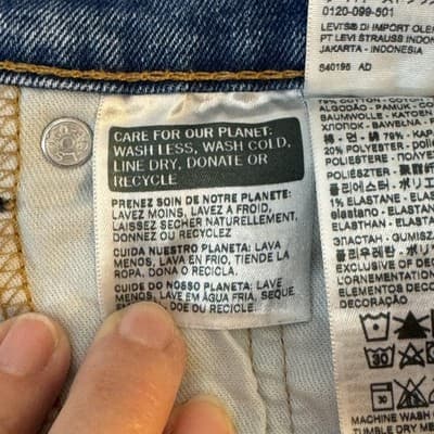 Levis 512 Jeans Mens 33x29 Light Wash Blue Tapered Stretch Zip Fly Denim - Thumbnail 11