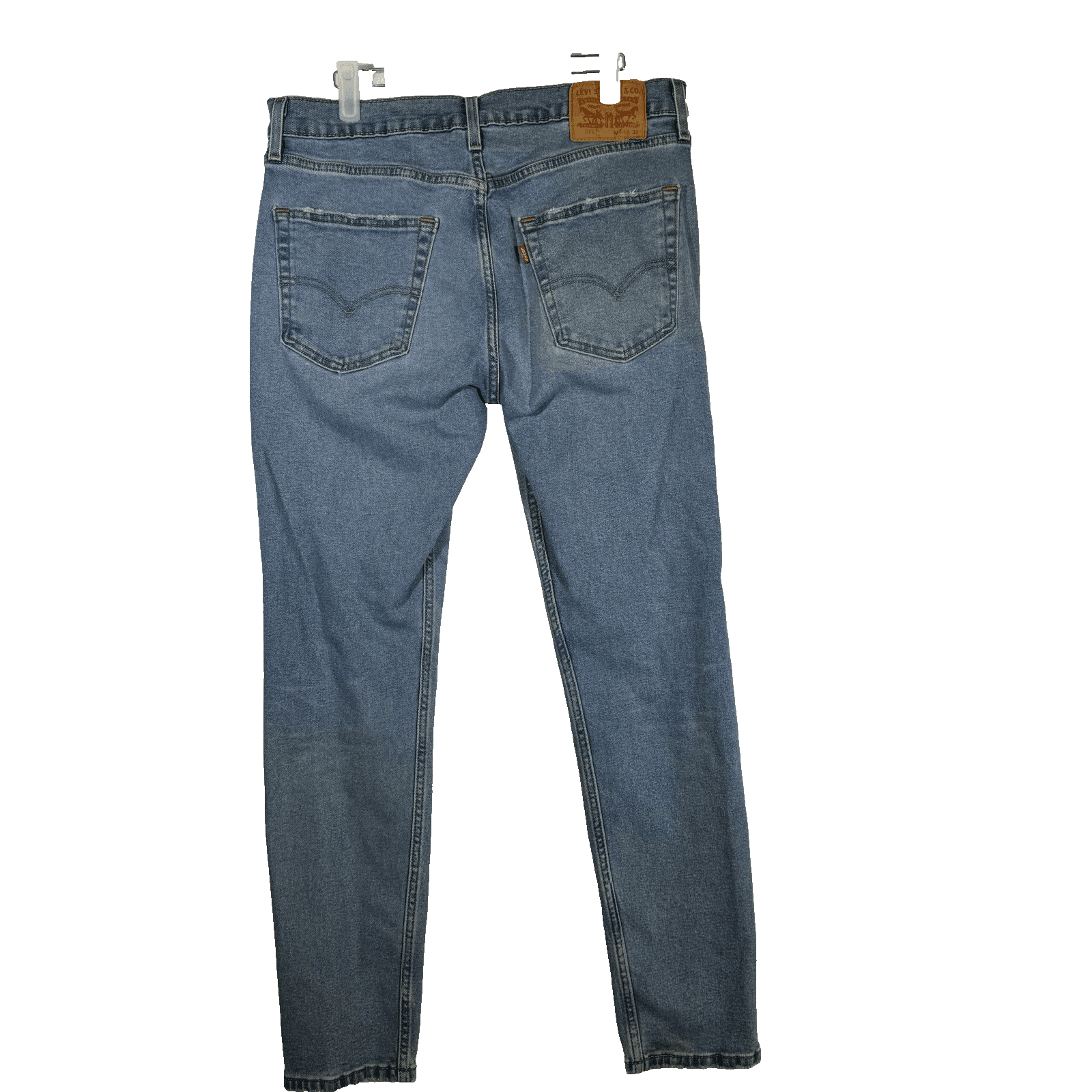 Levis 512 Jeans Mens 33x29 Light Wash Blue Tapered Stretch Zip Fly Denim - Thumbnail 2