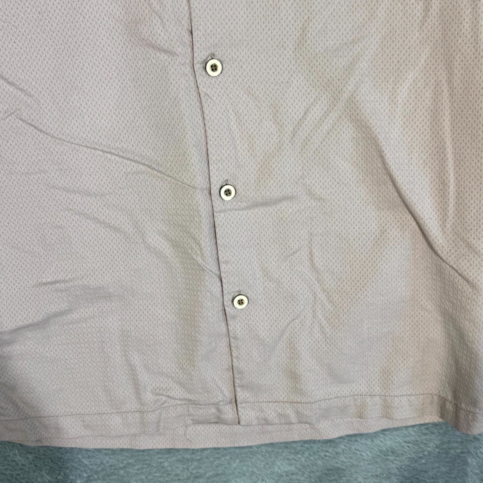 Tommy Bahama Shirt Mens Large Silk Blend Short Sleeve Pink Button Up - Thumbnail 6