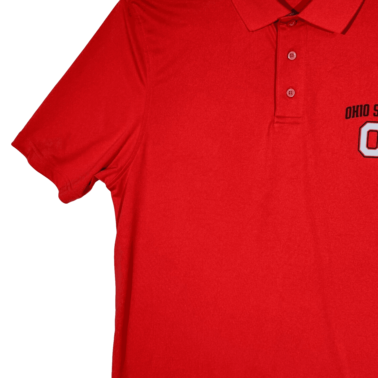 Ohio State Polo Shirt Men L Performance 100 Percent Polyester Red Buckeyes Logo - Thumbnail 3