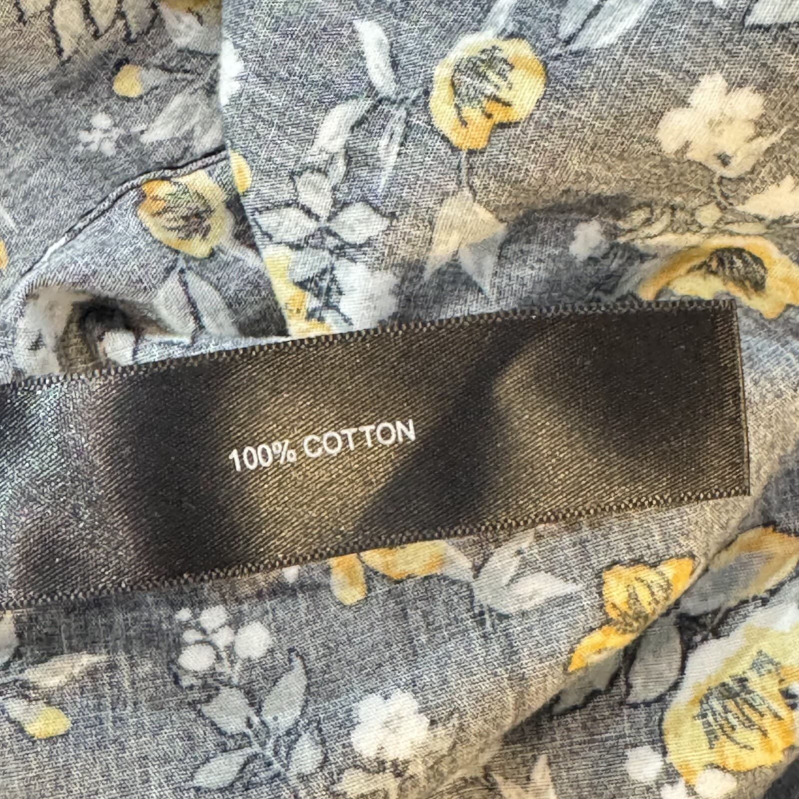 Cactus Man Shirt Men M Black Floral 100 Percent Cotton Short Sleeve Button Up - Thumbnail 14