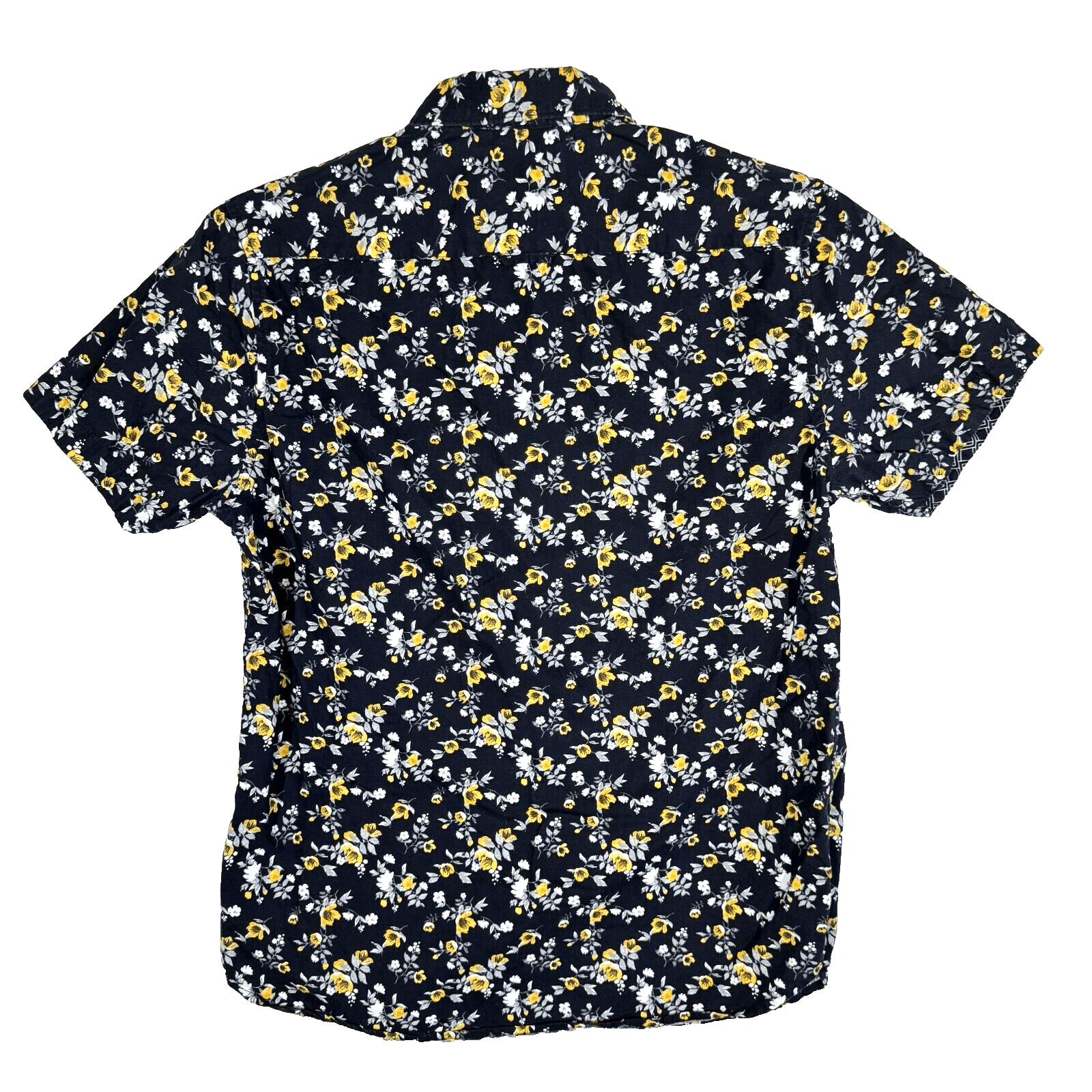 Cactus Man Shirt Men M Black Floral 100 Percent Cotton Short Sleeve Button Up - Thumbnail 2