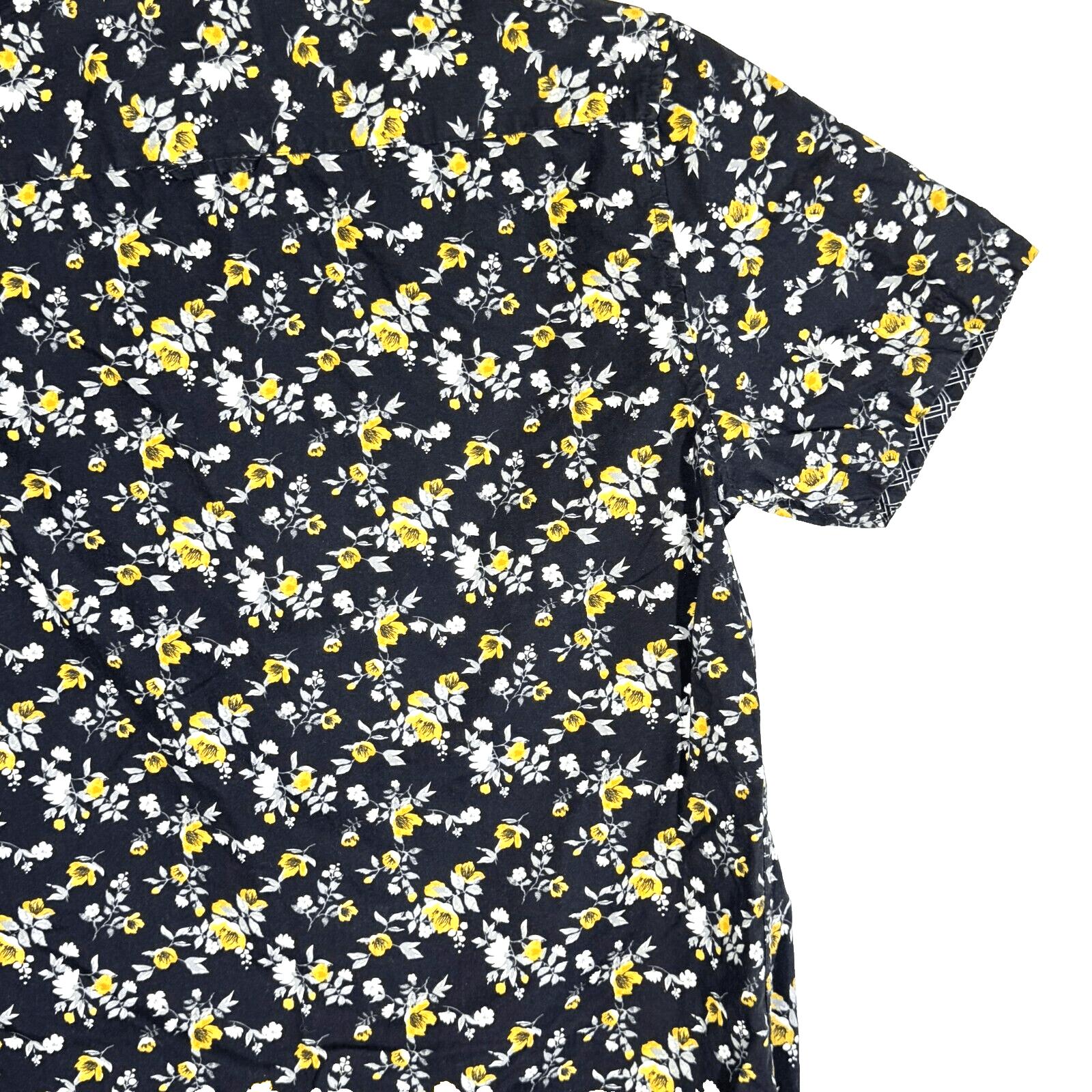 Cactus Man Shirt Men M Black Floral 100 Percent Cotton Short Sleeve Button Up - Thumbnail 11