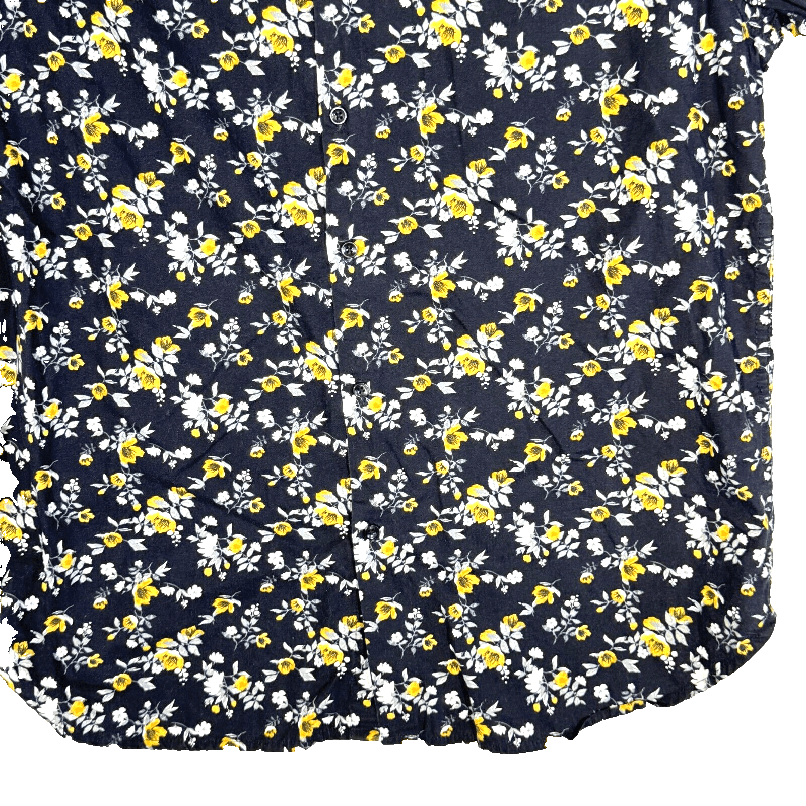 Cactus Man Shirt Men M Black Floral 100 Percent Cotton Short Sleeve Button Up - Thumbnail 6