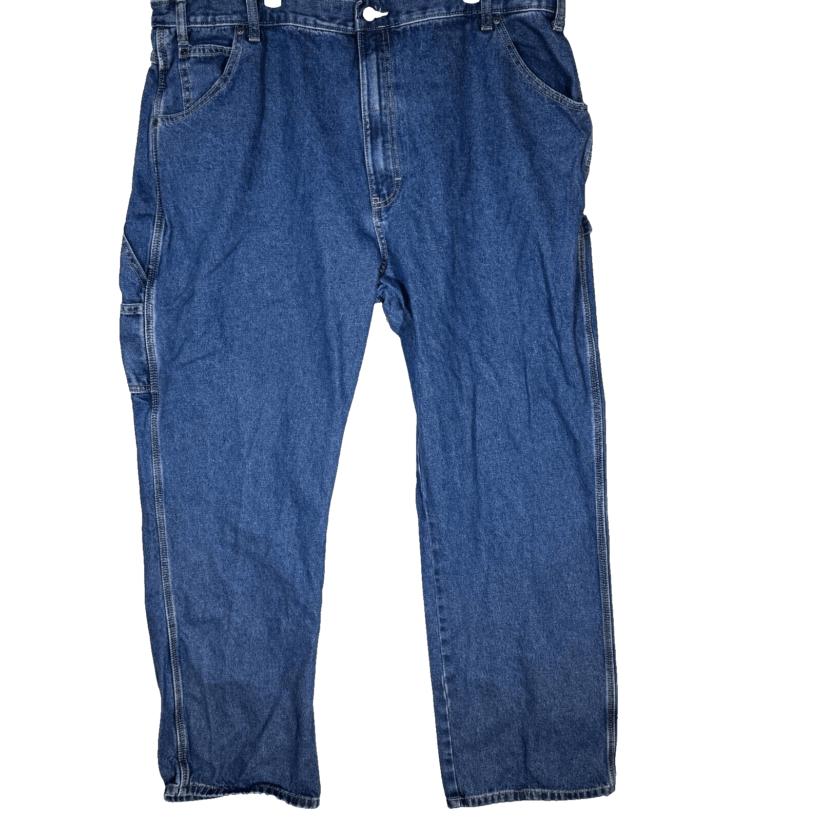 Dickies Carpenter Jeans Mens 42x32 Blue Denim Relaxed Fit Straight Leg - Image 1