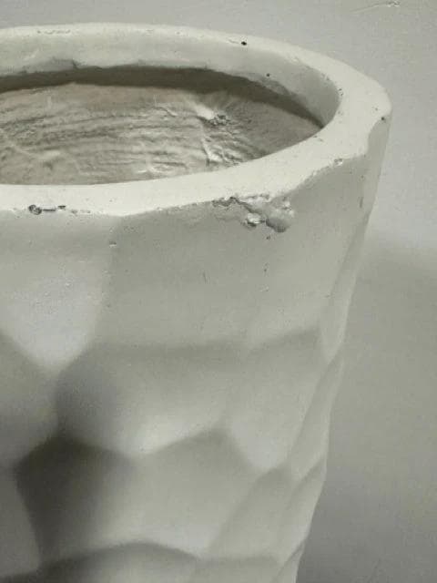Tall White Ceramic Vase - Thumbnail 3