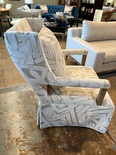 C.R. Laine Cream And Tan Arm Chair - Thumbnail 2