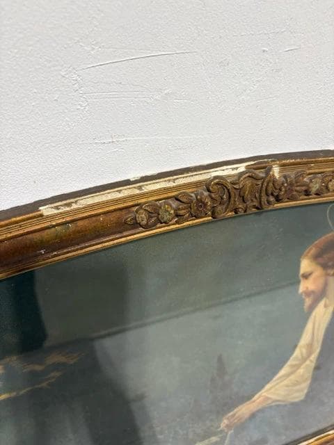 Vintage Framed Jesus Artwork - Thumbnail 2