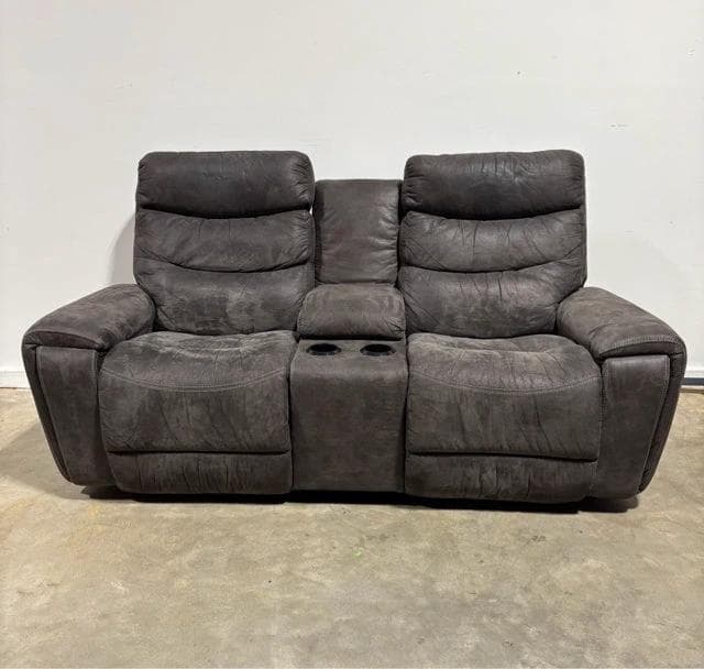 La Z Boy Dark Grey Dual Manual Recliner - Image 1