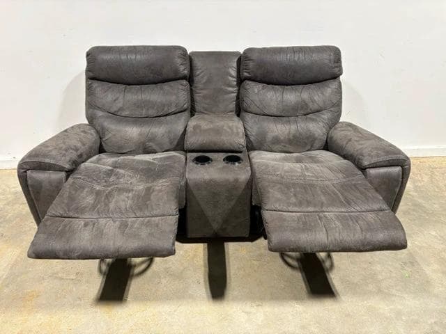 La Z Boy Dark Grey Dual Manual Recliner - Thumbnail 3