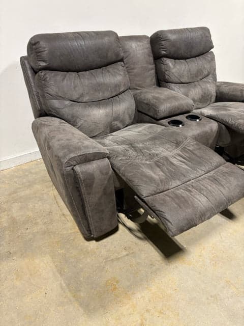 La Z Boy Dark Grey Dual Manual Recliner - Thumbnail 4