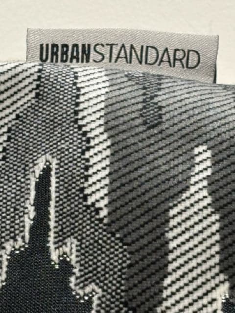 Urban Standard Black and Grey Abstract Lumbar Pillow - Thumbnail 3
